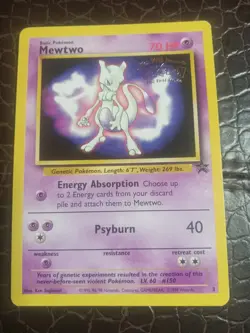 Pokemon - Mewtwo - Rare 1995 Card No. 3 BLACK STAR PROMO - Image 1