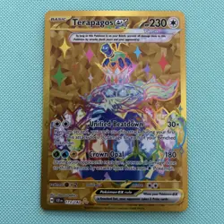 Terapagos 173/142 Hyper Rare Gold S&V Stellar Crown Trainer Pokemon Card - Image 1