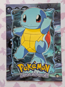 Squirtle #07 E7 of 12 Topps Pokemon Card Series 1 TV Animation 1999 - Image 1