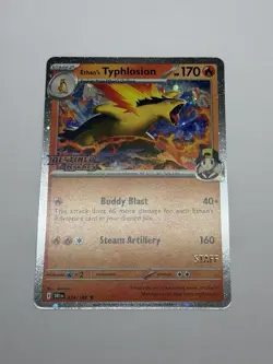 Ethan's Typhlosion 034/182 Staff Prerelease Destined Rivals Holo Card SWIRL NM/M - Image 1