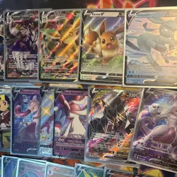 Pokemon Lot Modern V Vmax Eevee TCG Cards Collection Fire Rare Holo Foil - Image 3