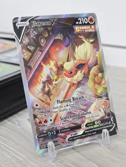Pokemon Card TCG Flareon V SWSH179 Sword & Shield Black Star Promo Holo Rare NM - Image 1