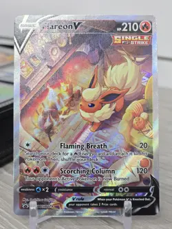 Pokemon Card TCG Flareon V SWSH179 Sword & Shield Black Star Promo Holo Rare NM - Image 3