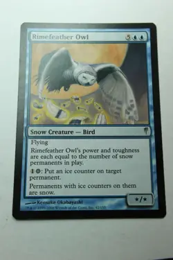 MTG Rimefeather Owl x1- -Coldsnap-Lightly Played - Image 1