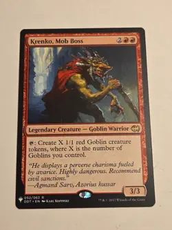 Krenko, Mob Boss X1 DDT MTG The List Reprints - Image 1