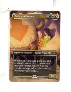 MTG SkeenAB Aang and Katara BORDERLESS from TLE. NM. - Image 1