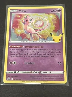 Pokemon TCG Mew Celebrations 011/025 Holo - Image 1