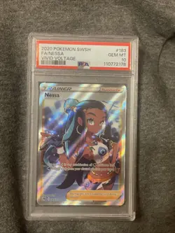 Nessa Full Art Trainer 183/185 Vivid Voltage Pokemon SWSH PSA 10 Gem Mint - Image 1