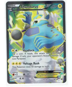 Thundurus EX 98/108 - Full Art - Ultra Rare - 2015 XY Roaring Skies - LP - Image 1