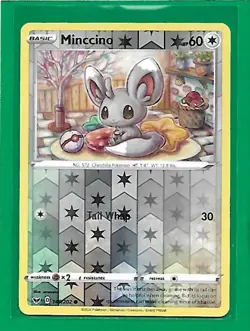 Pokemon TCG Sword And Shield Minccino #146/202 Common Reverse Holo - Image 1