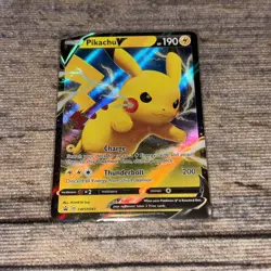 Pikachu V SWSH061 Black Star Promo Pokemon TCG Sword &Shield NM/M - Image 1