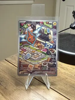 Pokemon TCG - 2025: Destined Rivals Set Rotom 197/182 Full Art Illustration NM - Image 1
