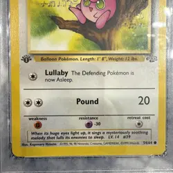 1999 Pokemon Jungle Jigglypuff 1st Edition PSA 7 - Image 3