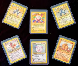🔥 Vintage Pokemon Lot - Base Set Holos Magneton & Chansey + Rares WOTC NM-MP 🔥 - Image 1