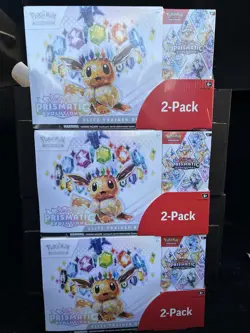 Pokemon TCG Prismatic Evolutions Costco Bundle ETB + Booster Bundle New & Sealed - Image 1