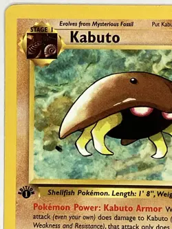 Kabuto LP 50/62 1st Edition Fossil Pokemon TCG Regular - Image 3