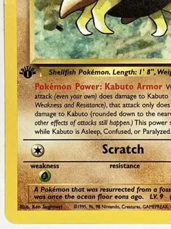Kabuto LP 50/62 1st Edition Fossil Pokemon TCG Regular - Image 5
