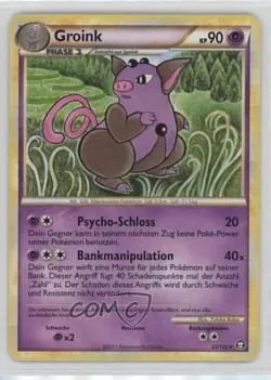 Grumpig German Pokemon HeartGold & SoulSilver Triumphant #23 2010 - Image 1