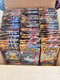 Pokemon TCG- Surging Sparks- Sealed Booster Packs Lot of 100 Packs! - Image 1