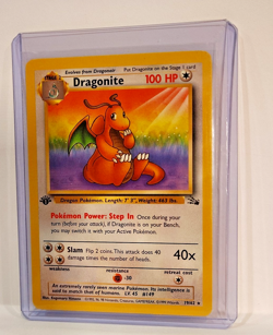 Pokemon TCG Dragonite Fossil Rare #19/62 LP First EDITION Non-holo - Image 1