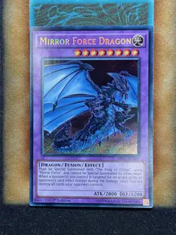 Yugioh Mirror Force Dragon DRL2-EN003 Secret Rare 1st Ed NM - Image 1