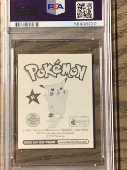 Blastoise Prism 1999 Merlin Collection Pokemon Stickers Cards PSA 10 - Image 2