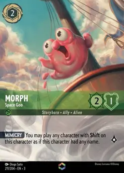 Disney Lorcana Morph Space Goo ENCHANTED Holofoil Into the Inklands (Alt Art) NM - Image 3