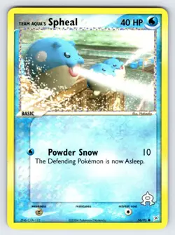 Team Aqua's Spheal 56/95 EX Team Magma Vs. Team Aqua Pokemon Card Common - Nm - Image 1