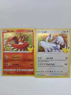 Lugia 22/25 & Ho-Oh 01/25 Celebrations Holo Rare Pokemon cards - Image 1