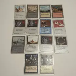 Vtg Magic The Gathering 15 Cards Mixed Lot White Border Cards Used - Image 1