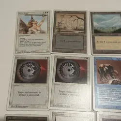 Vtg Magic The Gathering 15 Cards Mixed Lot White Border Cards Used - Image 2