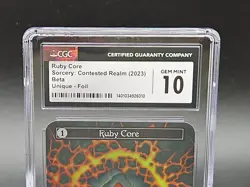 Sorcery Contested Realm Beta Ruby Core Foil CGC 10 1st Release - Image 2