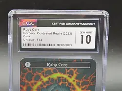 Sorcery Contested Realm Beta Ruby Core Foil CGC 10 1st Release Serial # 5029 - Image 2