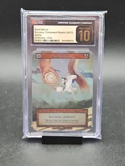 Sorcery Contested Realm TCG Alpha Ordinary Foil Sand Worm CGC 10 Pristine - Image 1