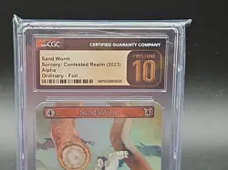 Sorcery Contested Realm TCG Alpha Ordinary Foil Sand Worm CGC 10 Pristine - Image 2