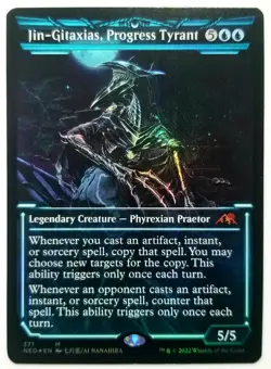 Jin-Gitaxias, Progress Tyrant Phyrexian- Kamigawa:Neon Dynasty-FOIL SHOWCASE NM - Image 1