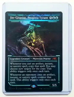 Jin-Gitaxias, Progress Tyrant Phyrexian- Kamigawa:Neon Dynasty-FOIL SHOWCASE NM - Image 3