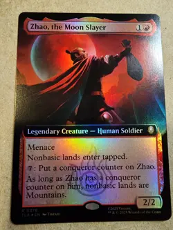 Zhao, the Moon Slayer - #376 Foil (Extended Art) Avatar - Mtg - Image 1