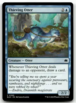 X4 Thieving Otter #390 MTG Bloomburrow NM X4 - Image 1