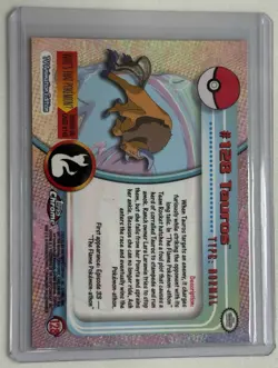 2000 Topps Chrome Tauros Pokemon Card, Foil Holographic - Image 2