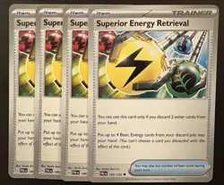 Superior Energy Retrieval 189/193 x4 Playset Paldea Evolved Pokemon NM - Image 1
