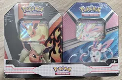 Pokemon TCG V Heroes 2-Pack Bundle Flareon V Sylveon V Tin Factory Sealed NEW - Image 1