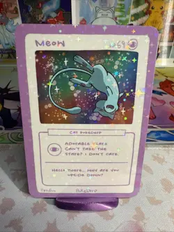 Pokederp Holo Meow Mew JWillyGuy Pokemon “Fan Art”Non TCG 69 HP - Image 1