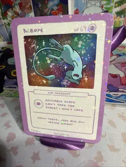 Pokederp Holo Meow Mew JWillyGuy Pokemon “Fan Art”Non TCG 69 HP - Image 3