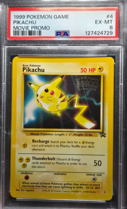 Pikachu (Movie Promo) 04/53 Kids WB Presents Pokemon The First Movie PSA 6 - Image 1