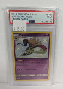 2019 Pokemon S & M #SV18 Malamar Holo Hidden Fates Mint PSA 9 - Image 3