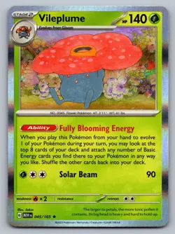Pokemon TCG SV: Scarlet & Violet 151 Vileplume 045/165 - Image 1