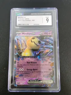 2023 POKEMON MIMIKYU EX - BLACK STAR PROMO (004) HOLO - CGC 9 MINT - Image 1