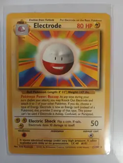 Pokemon Vintage Non-holo Rare Electrode Base Set 1999 21/102 - Image 1