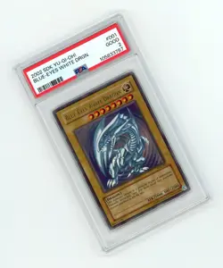 2002 Yu-Gi-Oh! BLUE EYES WHITE DRAGON HOLO SDK-001 PSA 2 GRADED! - Image 1
